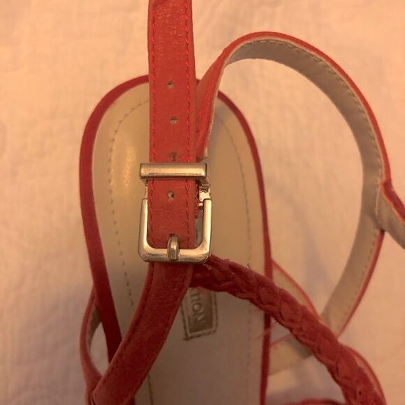  BCBG orange rust strappy Sandal/Heels - Picture 5 of 6